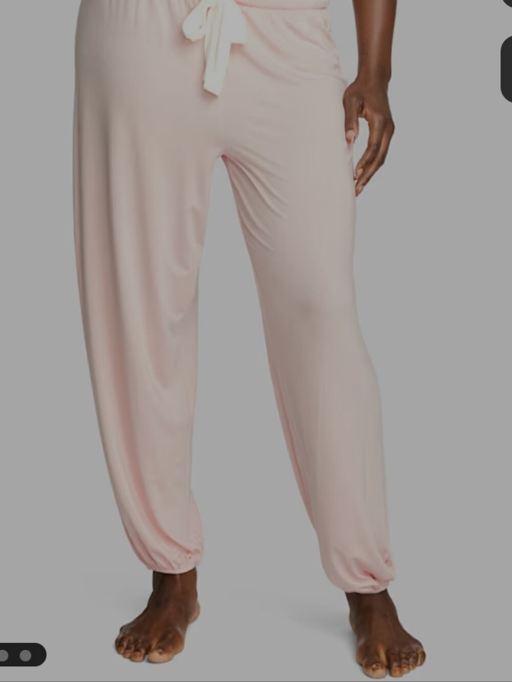 PJ Place Women's Tie-Front Model Pajama Lounge Pants - Light Blush NWT 3X